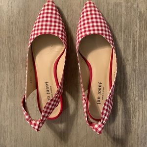 Jon josef bow sling back gingham flats